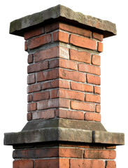 Brick chimney, cut out - stock png.