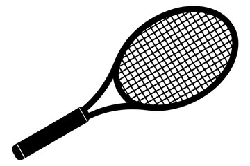 Wall Mural - 
tennis racket icon, tennis racket silhouette vector