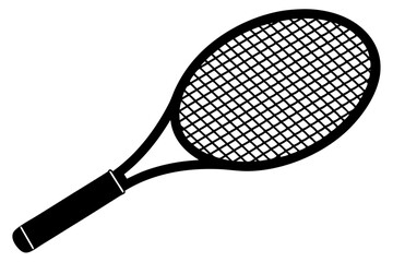 Wall Mural - 
tennis racket icon, tennis racket silhouette vector