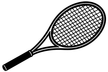 Wall Mural - 
tennis racket icon, tennis racket silhouette vector