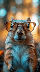 Sticker - Squirrel with Glasses