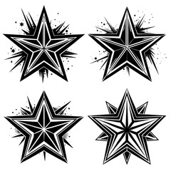 Wall Mural - set of stars