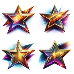 Wall Mural - set of stars