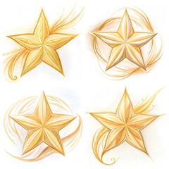Wall Mural - set of stars