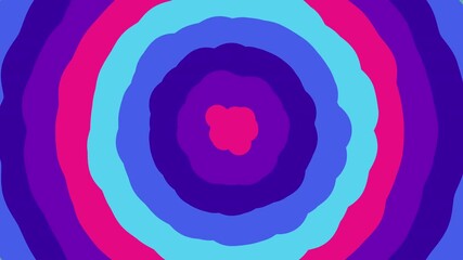 Wall Mural - abstract wavy round wiggly geometric forms background. round tunnel animation with wiggly moving and