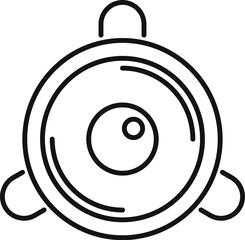 Poster - Simple line icon of a security camera, representing concepts like home security, video surveillance, and privacy