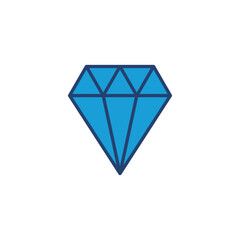 Sticker - Diamond icon vector. diamond gems vector icon.