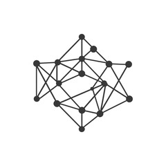 Poster - abstract geometric network of connected circles