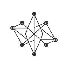 Poster - abstract geometric network with circular nodes