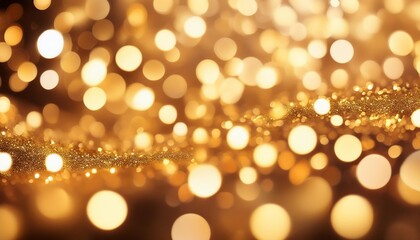 Poster - golden lights glowing beautifully on a festive background