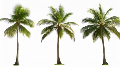 Poster - photo of isolated coconut palm tree