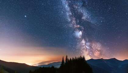 Wall Mural - wonderful milky way with million stars at night