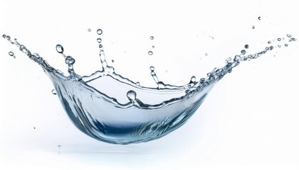 Wall Mural - single water splash isolated on white background