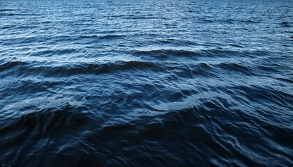 dark blue water panorama background with soft waves on florida river