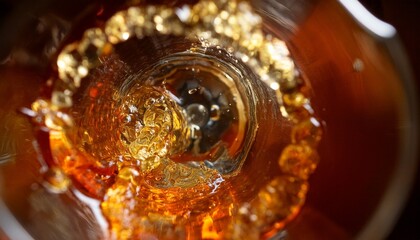 Wall Mural - super slow motion shot of whisky or cider vortex at 1000 fps