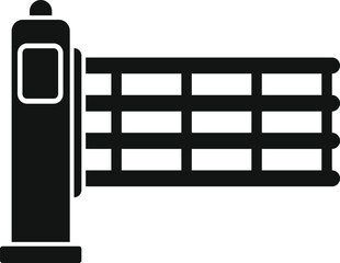 Poster - simple icon of a security barrier gate closing off access
