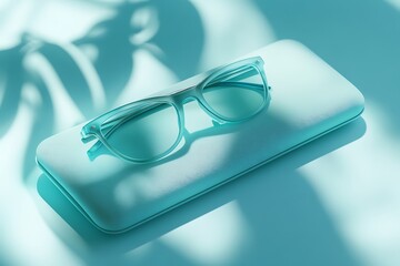 Wall Mural - Professional Eyeglass Case Mockup for Marketing