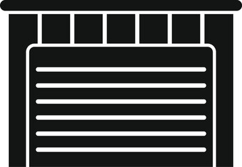 Poster - black garage door providing security and peace of mind