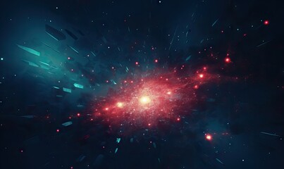 Wall Mural - beautiful big space explosion in universe. abstract background with shining stars and milky way. gal