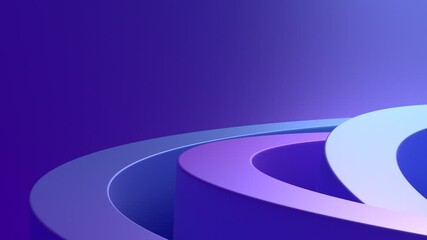 Poster - Abstract animation, purple and blue colored shapes, background design, 4k seamless looped video, 3d render