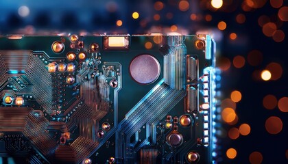 Poster - Intricate Close-Up of a Circuit Board