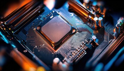 Poster - High-Definition Close-Up of Computer Processor