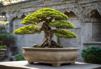 Wall Mural - bonsai tree in pot