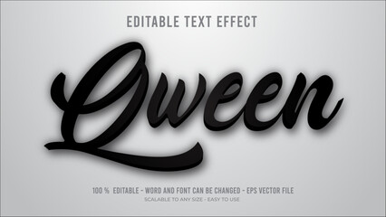 Sticker - qween editable text effect