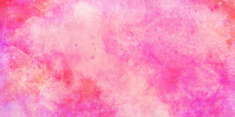 Wall Mural - Fantasy smooth light pink watercolor wall paper textured. wall texture watercolor scraped grungy Grunge frame Soft pink watercolor background.