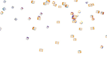 abstract lines with dots over dark background.