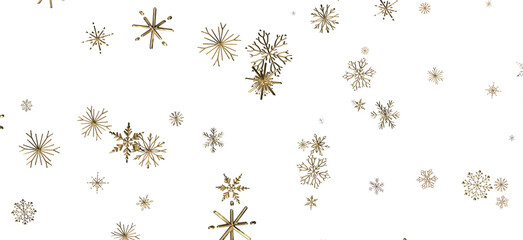 Poster - Snowflakes and bokeh lights on the blue Merry Christmas background. 3D render