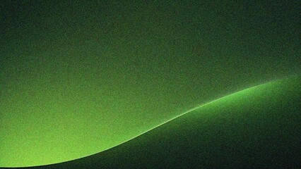 Wall Mural - green abstract gradient background grain texture effect dark vibrant color flow wave copy space