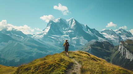 Sticker - Hiking Adventure in the Swiss Alps