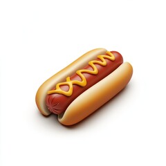 Poster - Classic American Hot Dog with Mustard