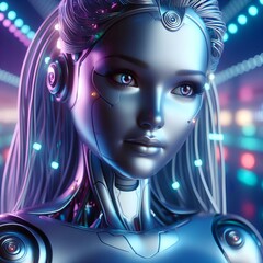 Poster - 
cybernetic woman in artistic image 15