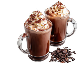 Aufkleber - Hot chocolate delicious isolated on transparent, white background