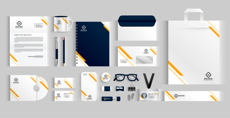 Wall Mural - set of abstract corporate stationery banner for business promotion