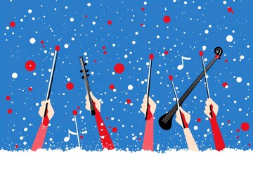 Festive Orchestra in Snow