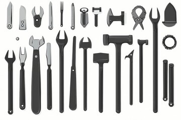 Wall Mural - Set of Blacksmith Tools