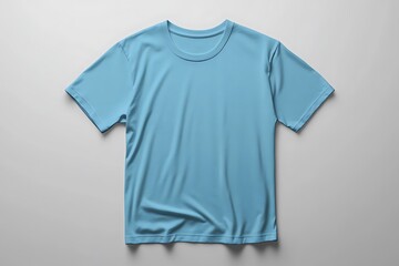 Wall Mural - Blank Light Blue T-Shirt Mockup