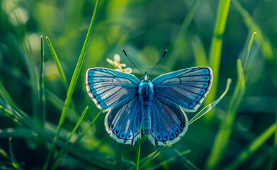 A beautiful photo of a colorful butterfly resting against a natural landscape, perfect as a banner background for a cover or social media design.