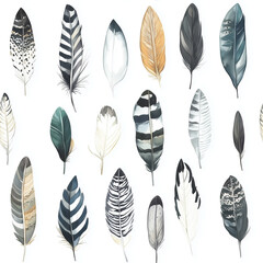 feathers seamless pattern