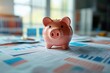 © taelefoto - Financial Planning Concept with Piggy Bank, Documents, and Investment Brochures for Saving and Investments