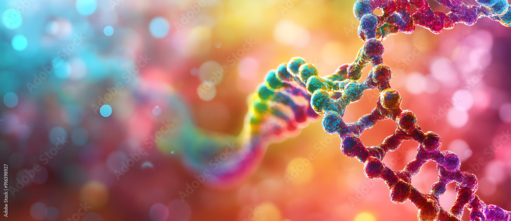 Asymmetrical background with intertwining double helix structures of ...