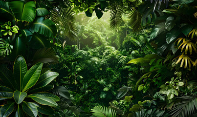 Wall Mural - World Rainforest Day copy space background design