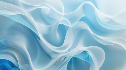 Leinwandbilder - abstract background with smooth lines in blue and white colors, vector illustration