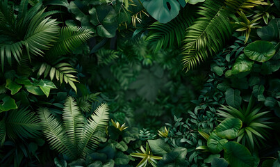 Wall Mural - World Rainforest Day copy space background design