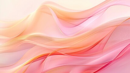 Poster - Abstract Background, minimalist design with translucent layers of soft pink and peach