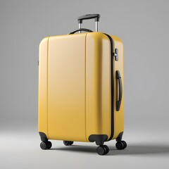 Yellow simple rolling suitcase design, for creating advertisements