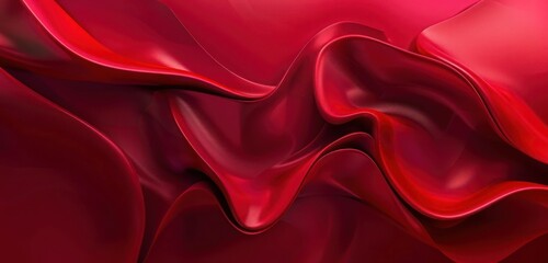 Fototapete - Abstract Background, rich ruby red with bold, dynamic shapes